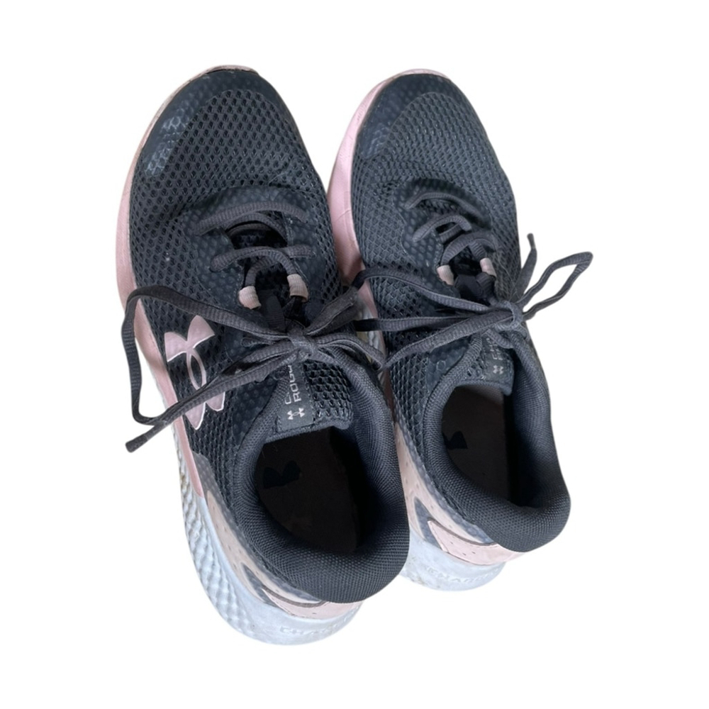 Under Armour 5Y Shoes Running Sneakers Black Pink UA Footwear 5 Youth Sport Shoe